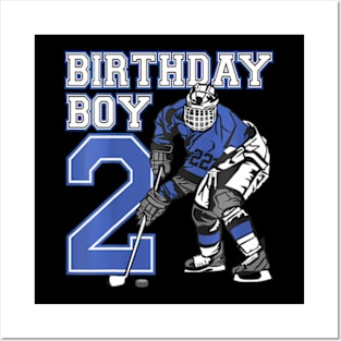 Kids 2 Year Old Ice Hockey Themed Birthday Party Boy 2Nd Posters and Art